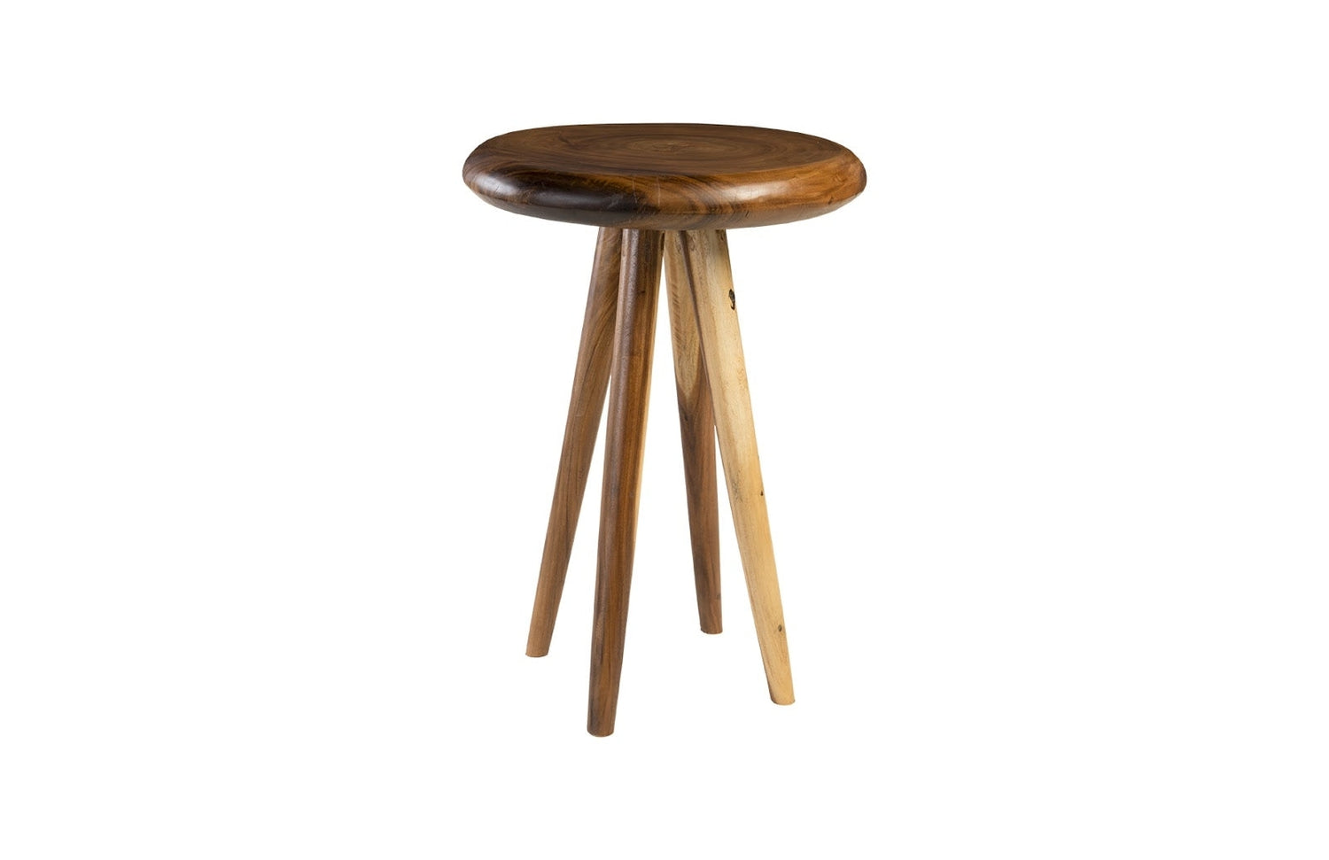 Smoothed Bar Table Natural - Round-Phillips Collection-PHIL-TH84475-Outdoor Bar Tables-4-France and Son