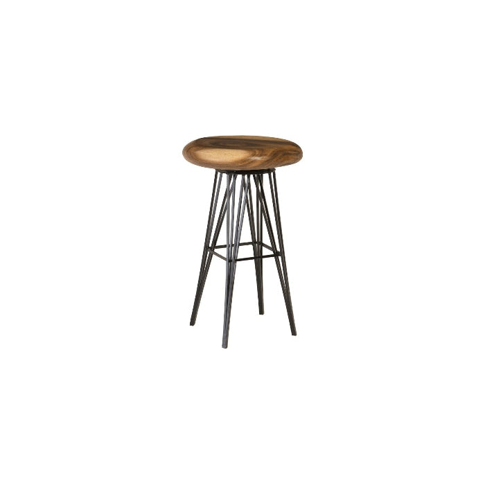 String Bar Stool on Black Metal Legs-Phillips Collection-PHIL-TH93210-Bar Stools-1-France and Son