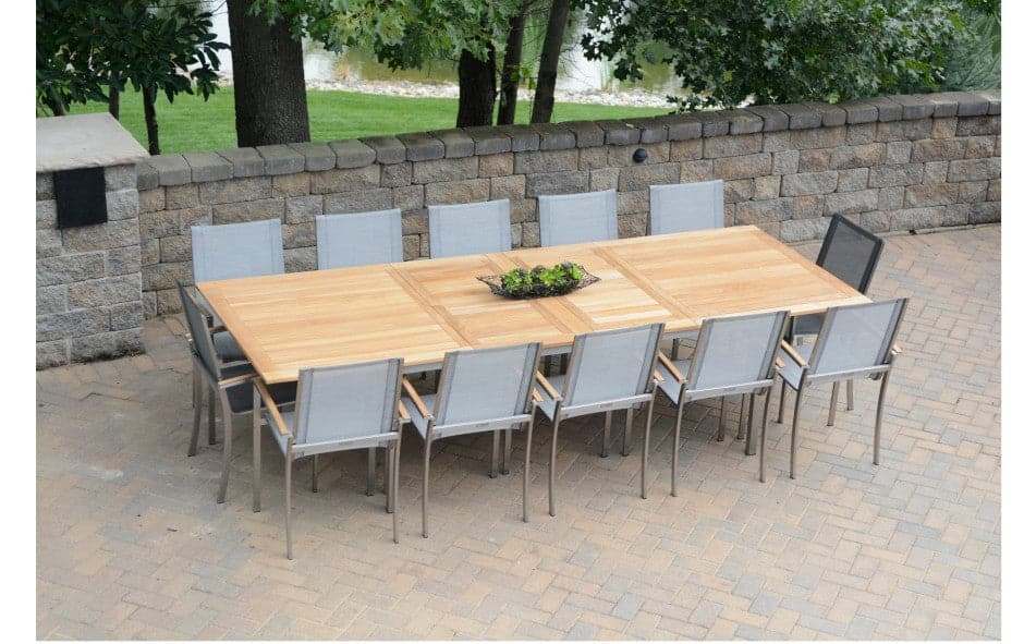 Avanti Dining Extension Table 81"-121"-Three Birds Casual Outdoor-Threeb-AV121-Dining Tables-2-France and Son