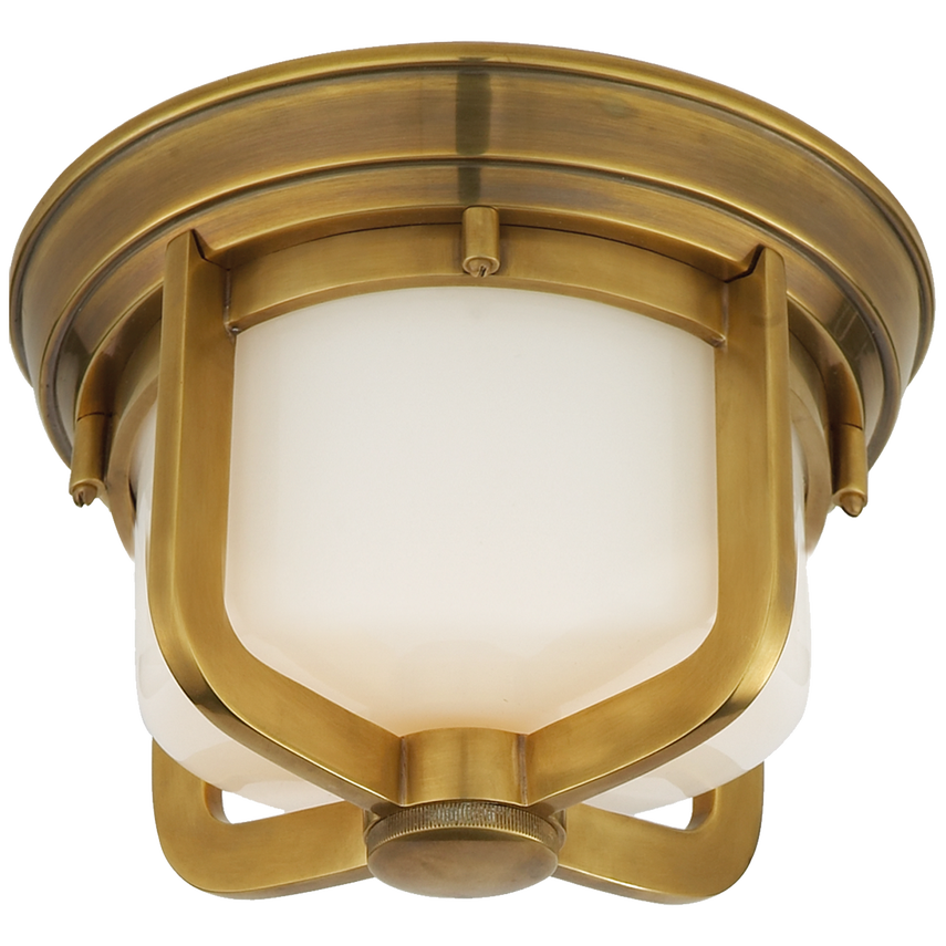Milly Short Flush Mount-Visual Comfort-VISUAL-TOB 4011HAB-WG-Flush MountsHand-Rubbed Antique Brass-3-France and Son