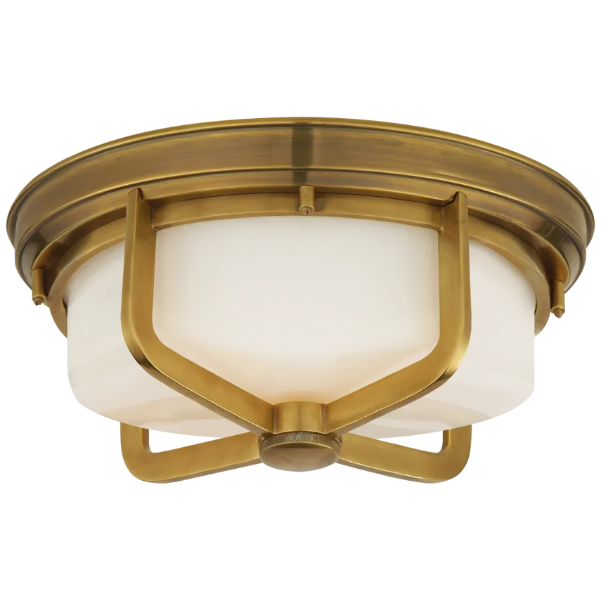 Milly Large Flush Mount-Visual Comfort-VISUAL-TOB 4013HAB-WG-Flush MountsHand-Rubbed Antique Brass-3-France and Son