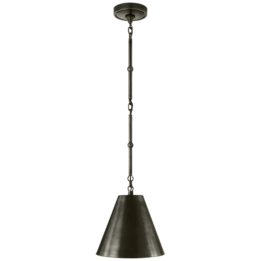 Groomy Petite Hanging Shade-Visual Comfort-VISUAL-TOB 5089BZ-BZ-Flush MountsBronze with Bronze Shade-6-France and Son