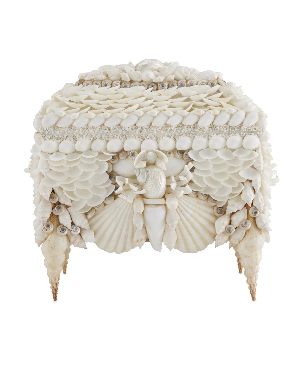 Boardwalk White Shell Jewelry Box