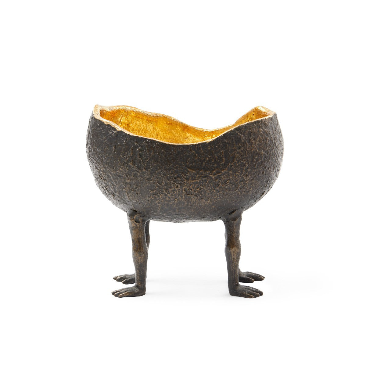Tumbler Bowl, Bronze and Gold Leaf