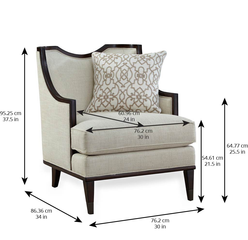 Harper Ivory Matching Chair - Beige, Brown