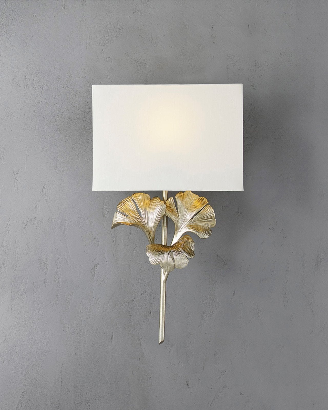 Gingko Silver Wall Sconce