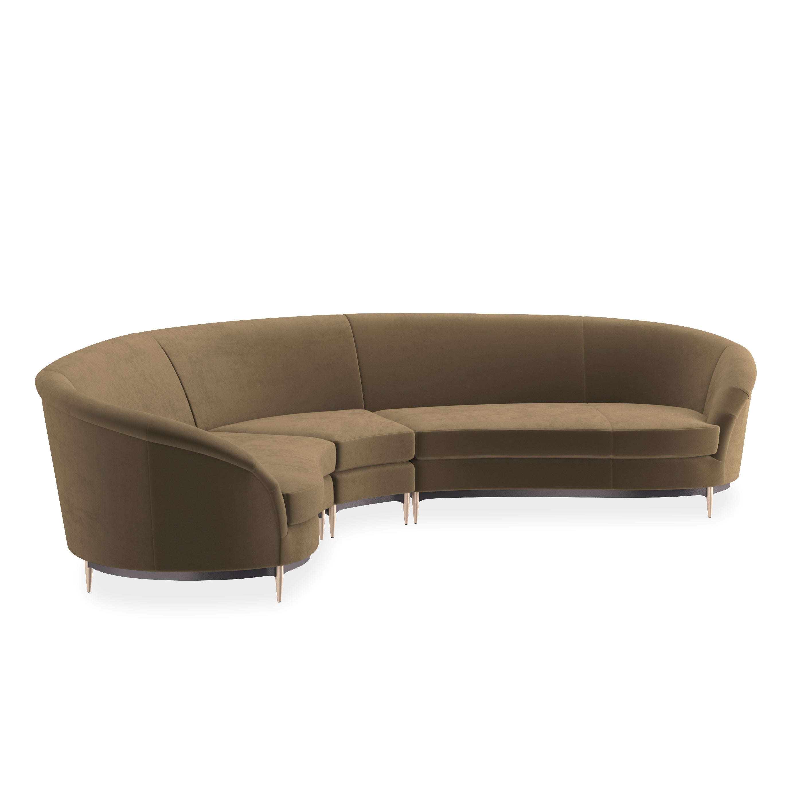 Three'S Company Laf Sofa  - Black, Gold