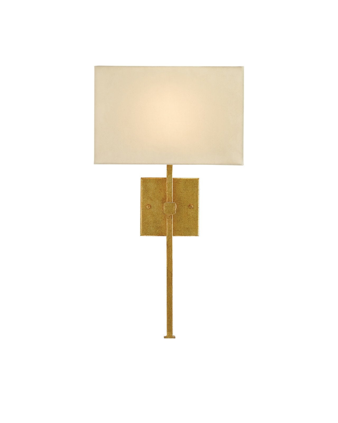 Ashdown Gold Wall Sconce, White Shade