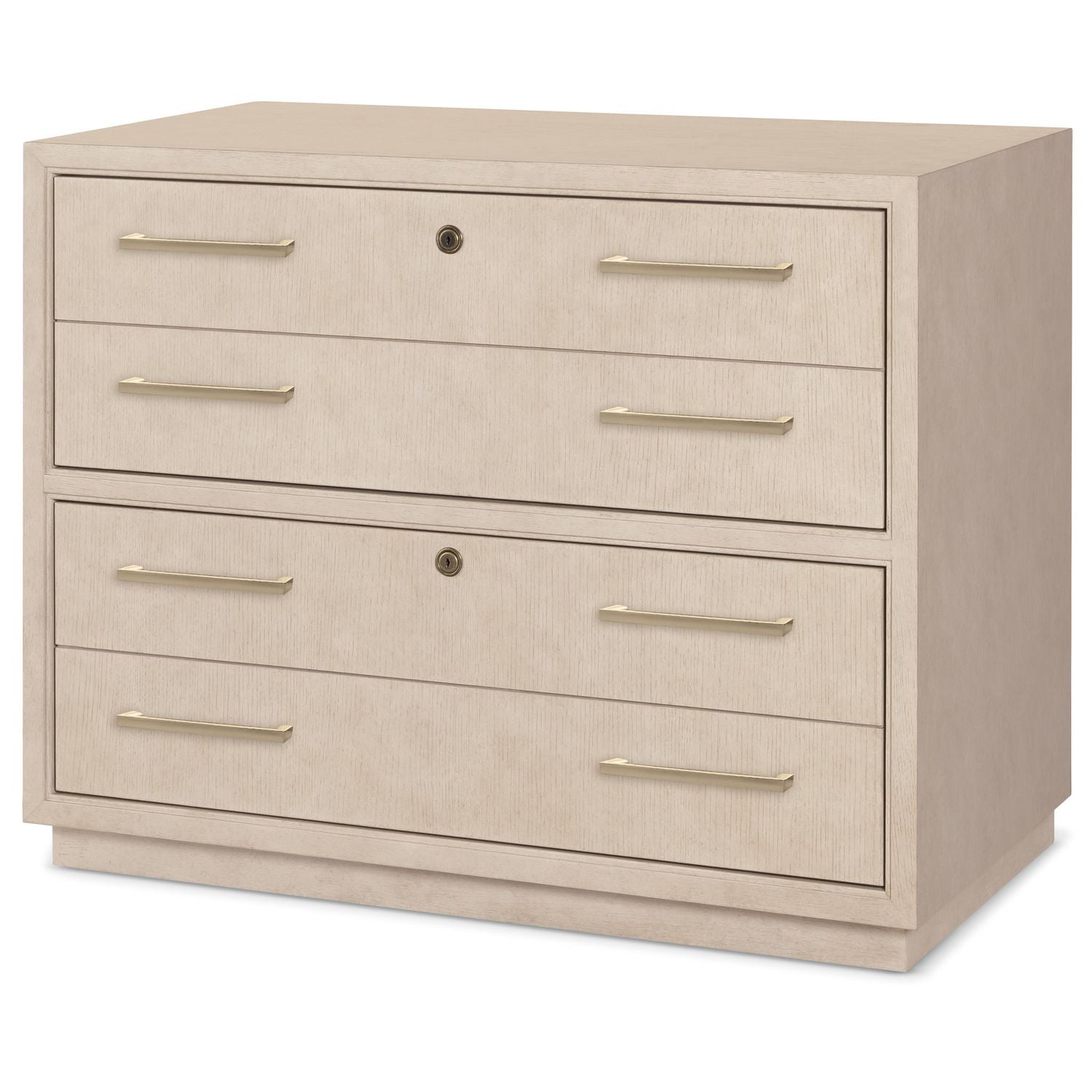 Alternate view of Marlowe Lateral File, featuring matte finish, wood, metal, and lateral file drawer configuration.