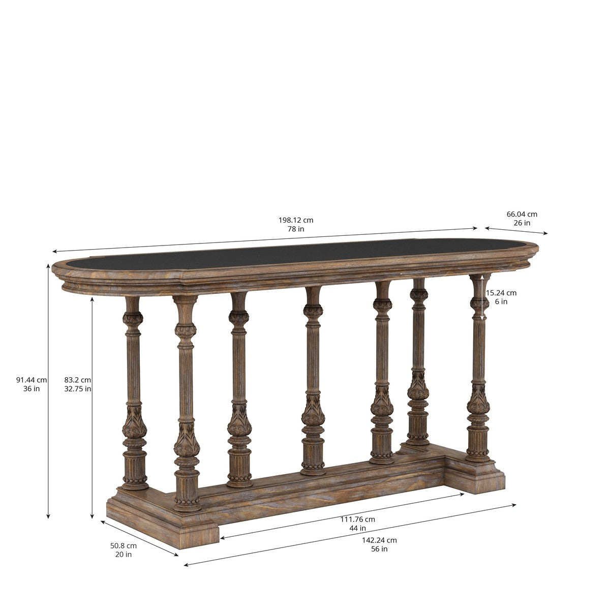 Architrave Gathering Pub Table - Brown