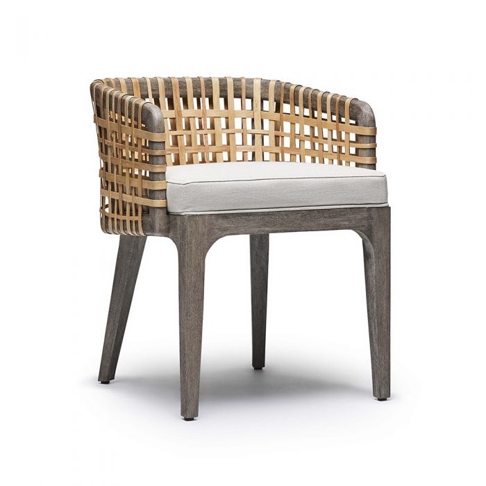 Palms Arm Chair-Interlude-INTER-149967-Dining ChairsGrey Ceruse-1-France and Son