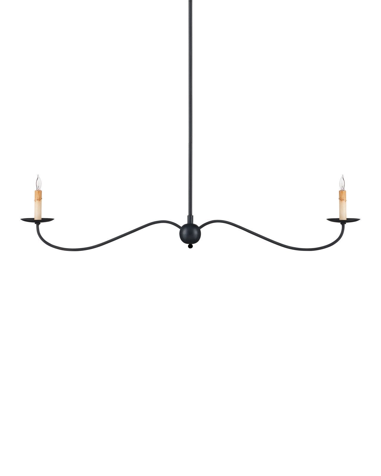 Saxon Black Linear Chandelier