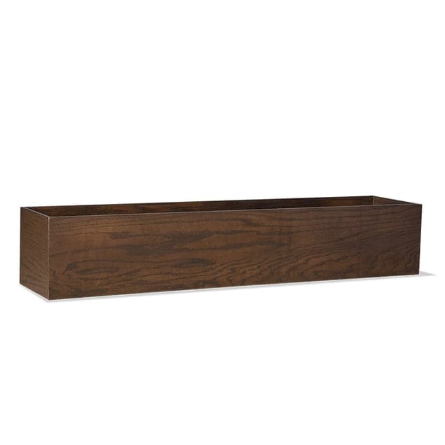 Rectangle 60"L Planter-Gold Leaf Design Group-GOLDL-WD8308-60-PlantersWalnut Dark Stain-60"L x 12"W x 12"H-1-France and Son