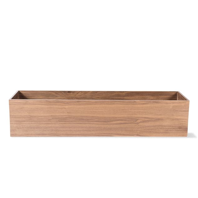 Rectangle 72"L Planter-Gold Leaf Design Group-GOLDL-WD8347-72-PlantersWalnut Veneer-72"L x 8"W x 8"H-4-France and Son