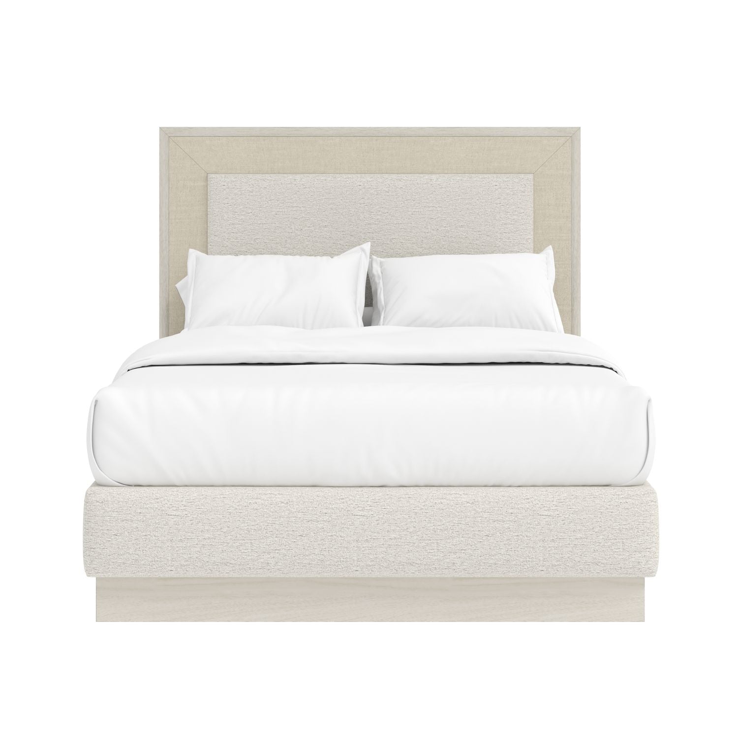 Cotiere Queen Upholstered Panel Bed — Linen