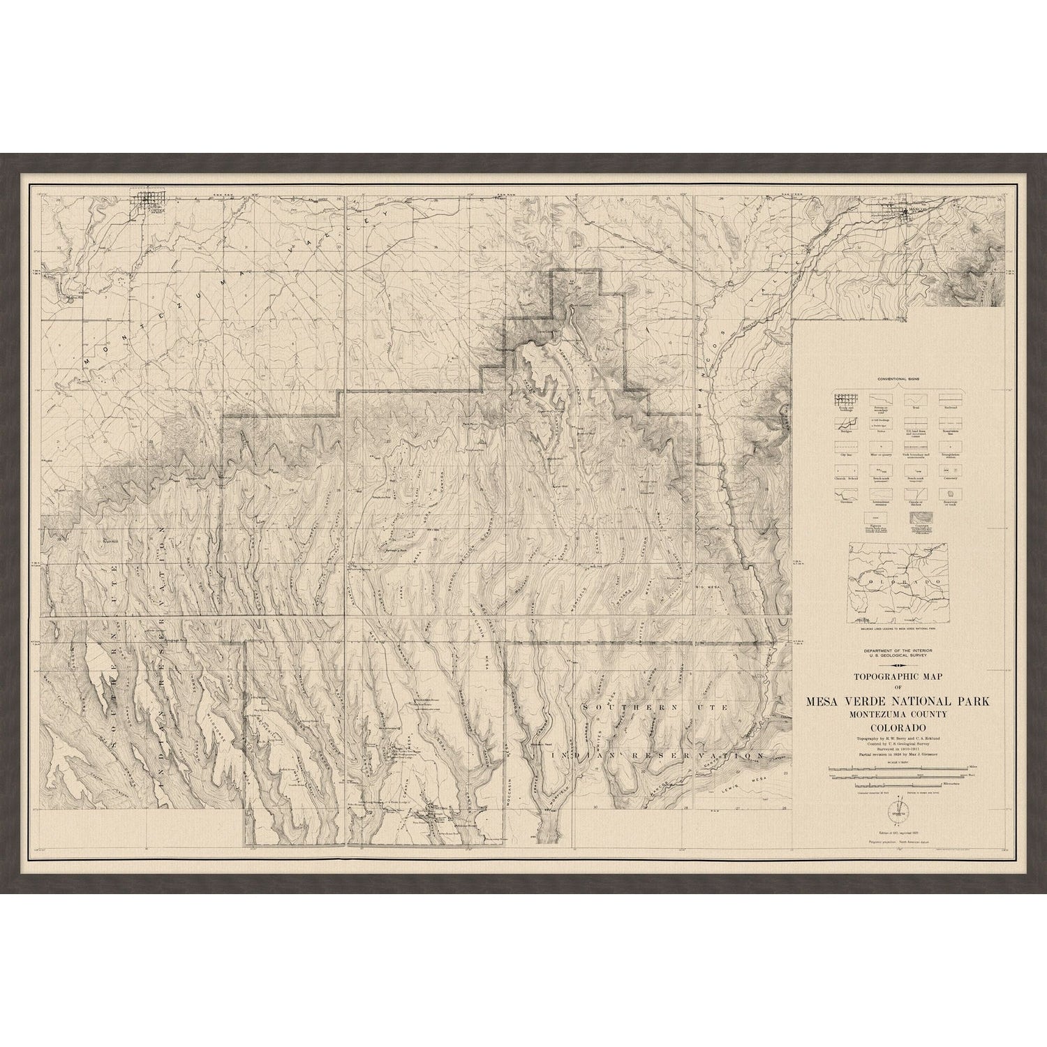 Colorado Map-Wendover-WEND-WVT1768-Wall Art1-3-France and Son