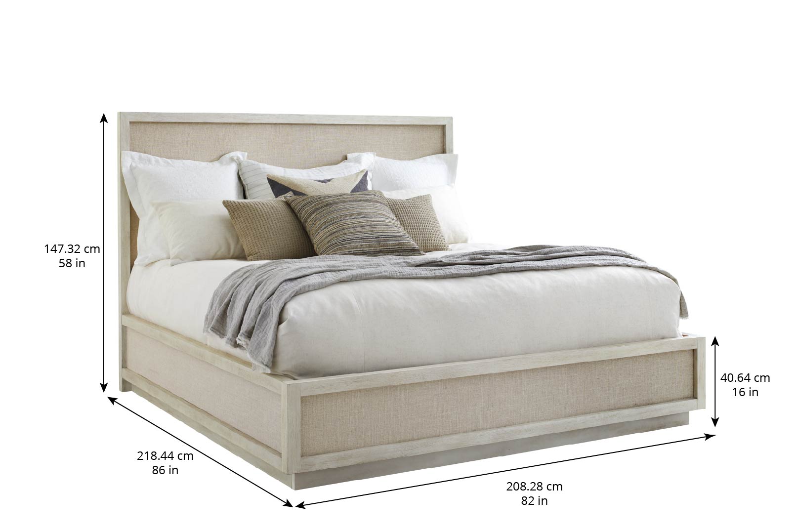 Cotiere King Panel Bed - Beige