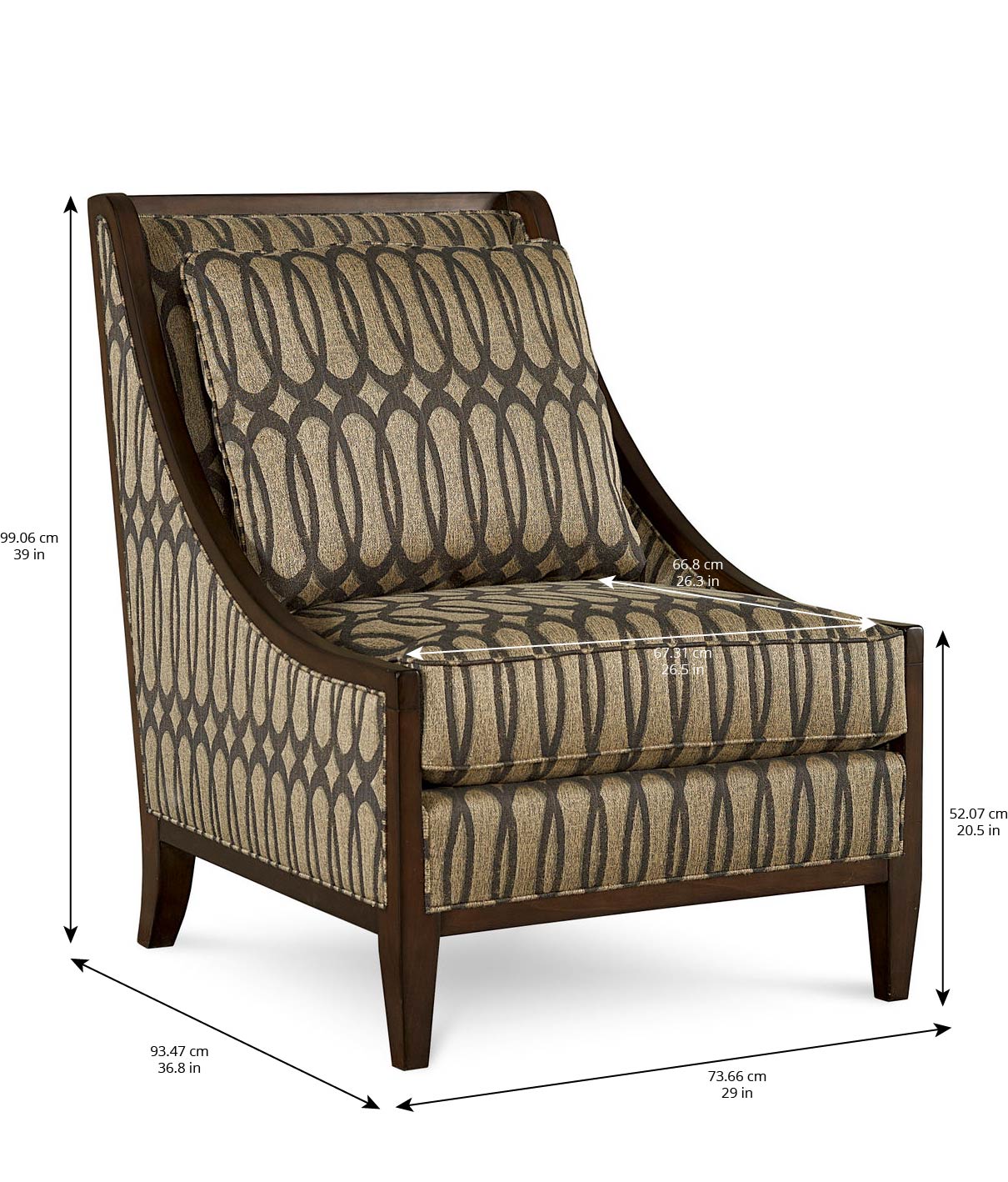 Harper Mineral Accent Chair - Gold, Brown