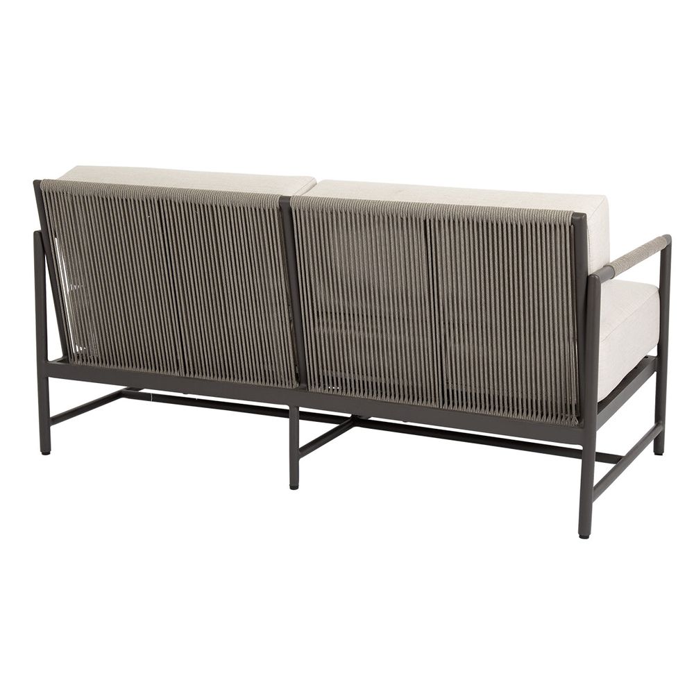 Alternate view of Pietra Loveseat in Echo Ash, No Welt, featuring matte finish, metal, fabric, and fixed arms.
