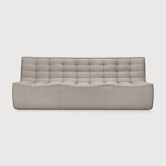 N701 Modular Sofa - Ecru - upholstery with recycled cotton, 3 seater view