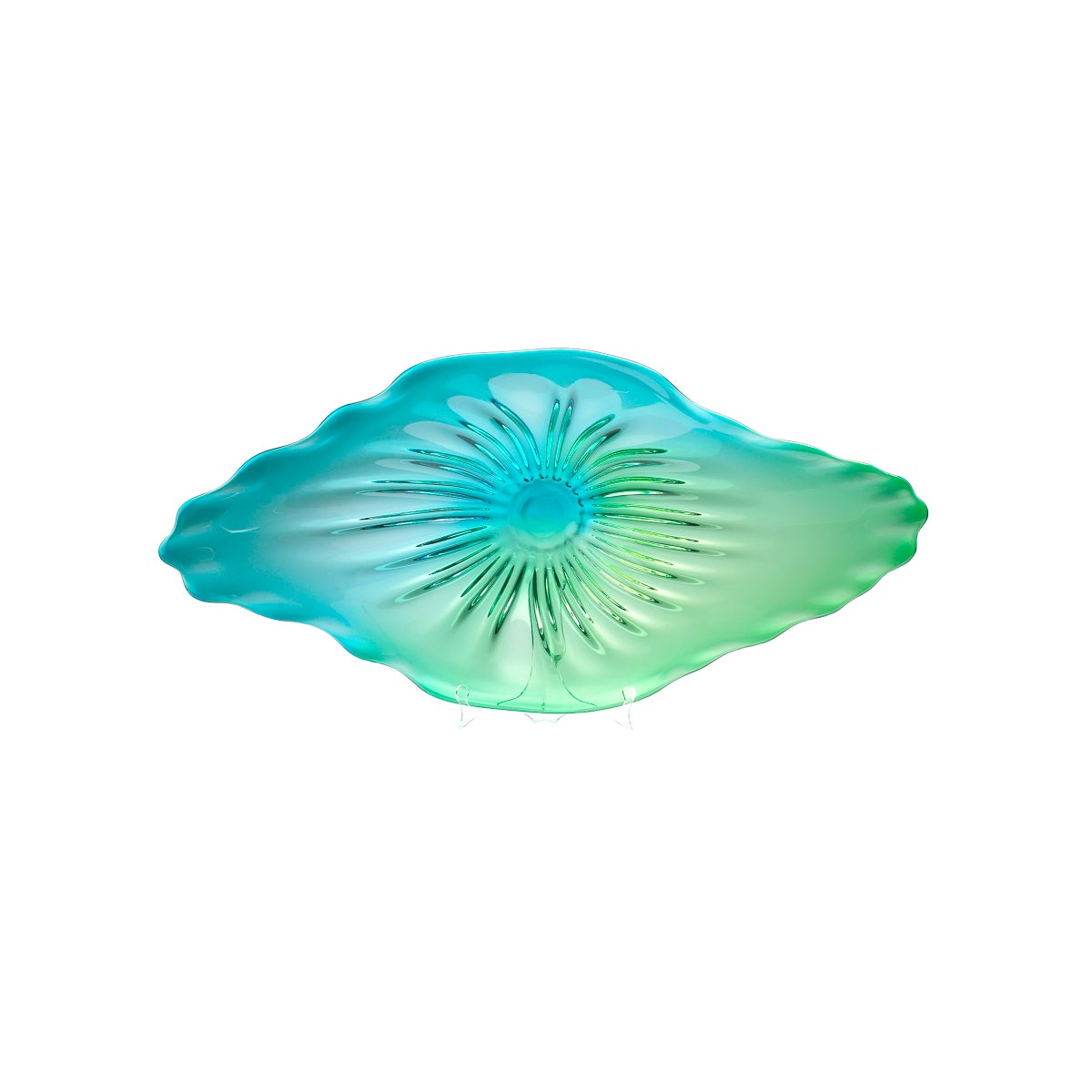 Art Glass Plate | Turquoise-Cyan Design-CYAN-4517-Decorative Objects-1-France and Son
