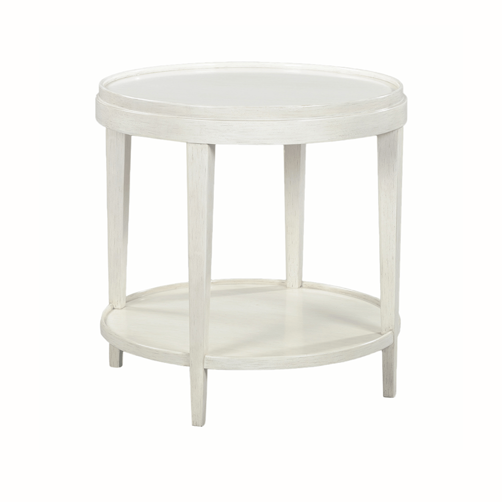 Liz Side Table - Large-Oliver Home-OliverH-0893-02-Side TablesWhite-3-France and Son