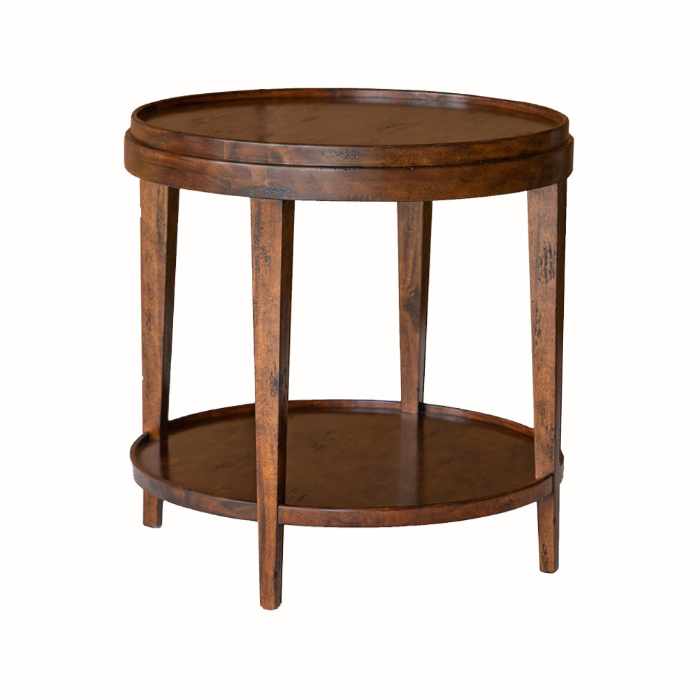 Liz Side Table - Large-Oliver Home-OliverH-0893-20-Side TablesCountry Brown-8-France and Son