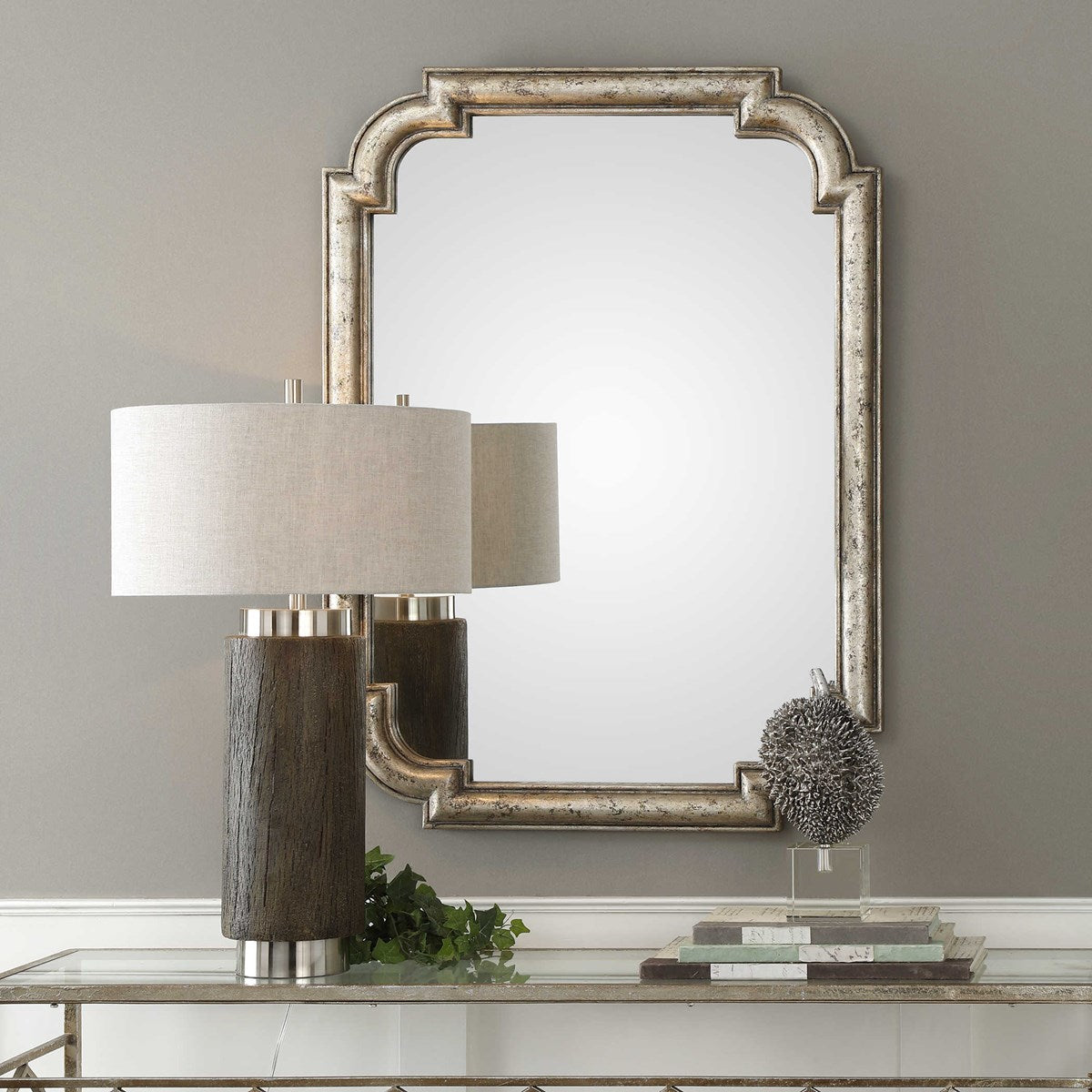 Uttermost Calanna Antique Silver Mirror-Uttermost-UTTM-09385-Mirrors-1-France and Son