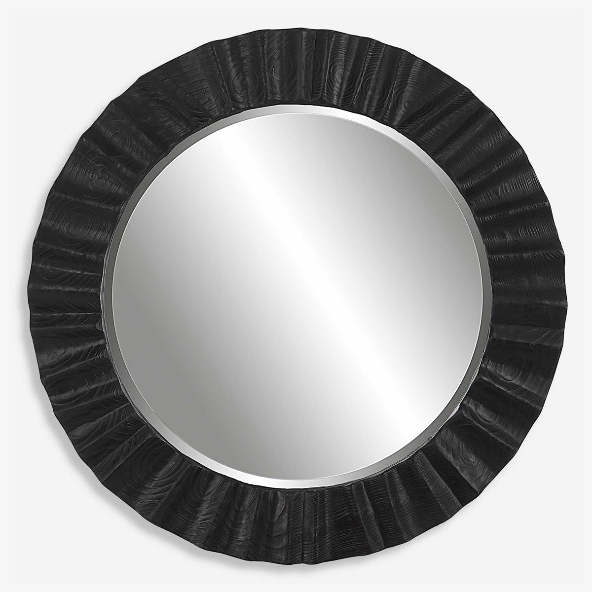Caribou Round Mirror - Dark Espresso-Uttermost-UTTM-09798-Mirrors-1-France and Son