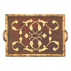 Large wood tray, decorative hand painted-Accents Beyond-AccentsBeyond-180705-Trays-2-France and Son