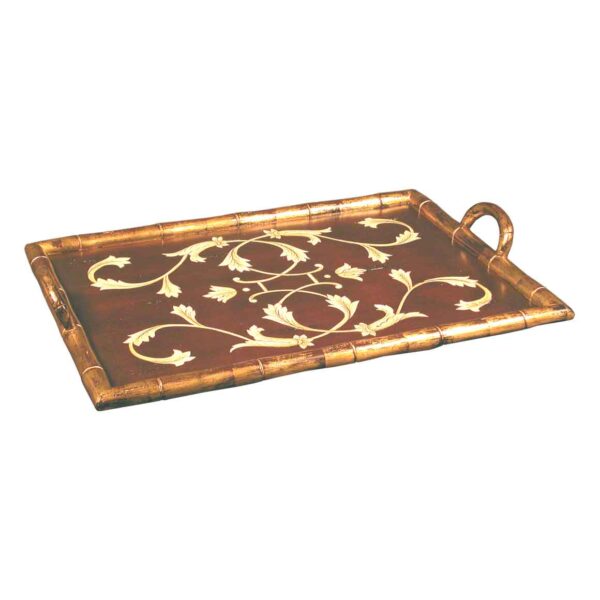 Large wood tray, decorative hand painted-Accents Beyond-AccentsBeyond-180705-Trays-1-France and Son