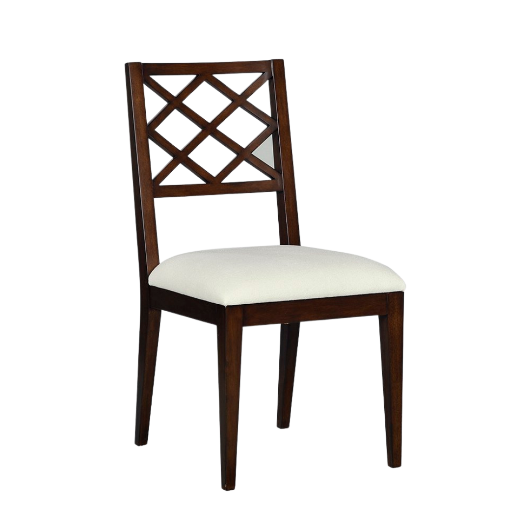 Diamond I Dining Chair-Oliver Home-OliverH-1123-03-Dining ChairsChocolate-3-France and Son