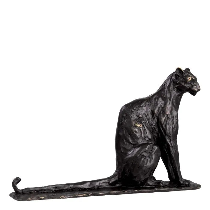 Sculpture Sitting Panther bronze-Eichholtz-EICHHOLTZ-116708-Decorative Objects-3-France and Son