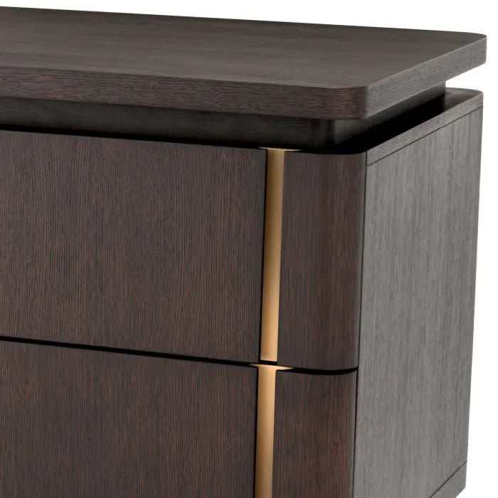 Desk Modesto mocha oak veneer-Eichholtz-EICHHOLTZ-117189-DesksMocha oak veneer - brushed brass finish-2-France and Son