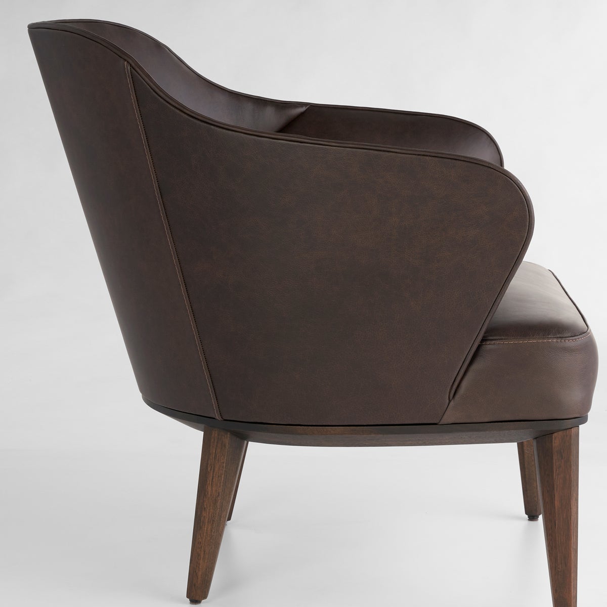 Agata Chair-Cyan Design-CYAN-11725-Lounge ChairsDark Brown Leather-5-France and Son