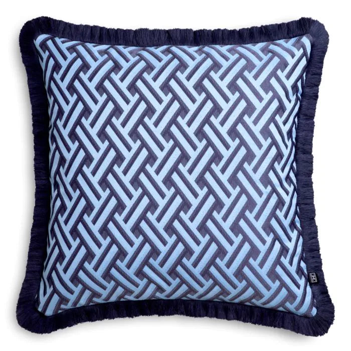 Cushion Doris-Eichholtz-EICHHOLTZ-117333-PillowsDoris Blue/Dark Blue Fringe-Large-1-France and Son