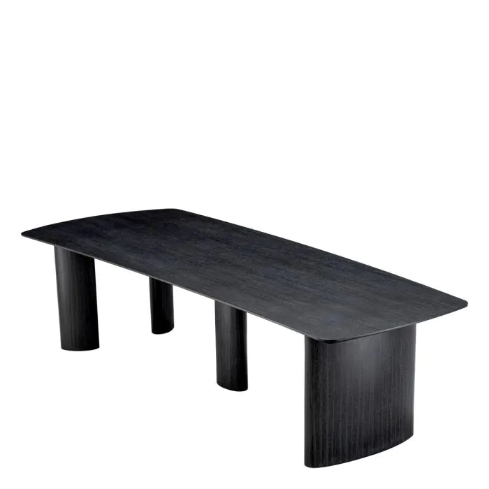 Dining Table Bergman L-Eichholtz-EICHHOLTZ-117346-Dining TablesCharcoal grey oak veneer-1-France and Son