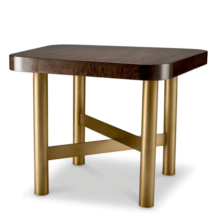 Side Table Oracle maple veneer high gloss brushed brass finish-Eichholtz-EICHHOLTZ-117411-Side Tables-1-France and Son