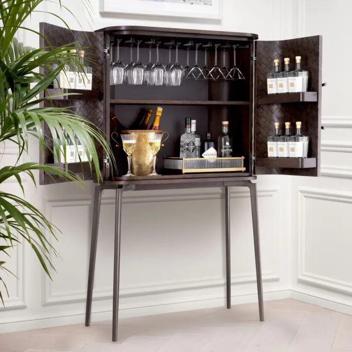 Wine Cabinet Nilsson oak veneer bronze finish-Eichholtz-EICHHOLTZ-117434-Bookcases & Cabinets-2-France and Son