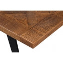 Paige Parquet Top Dining Table-SARREID-SARREID-53692-Dining Tables-2-France and Son