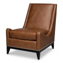 Brandy Accent Chair In Distilled Leather-SARREID-SARREID-53894-Lounge Chairs-1-France and Son