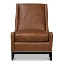 Brandy Accent Chair In Distilled Leather-SARREID-SARREID-53894-Lounge Chairs-2-France and Son
