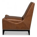 Brandy Accent Chair In Distilled Leather-SARREID-SARREID-53894-Lounge Chairs-3-France and Son