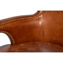 Drake Distilled Leather Side Chair-SARREID-SARREID-53906-Chaise Lounges-7-France and Son