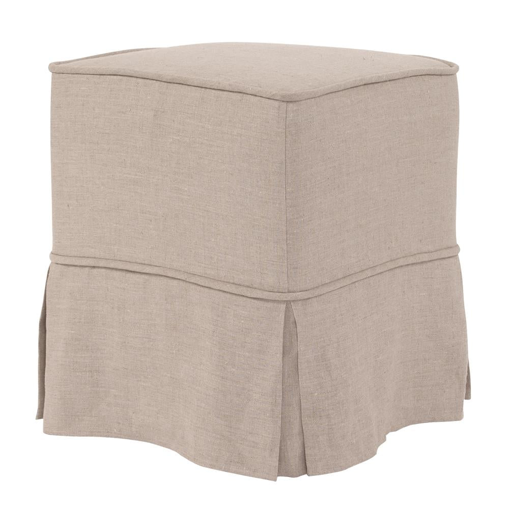 Universal Cube Linen - Skirted-The Howard Elliott Collection-HOWARD-128-610S-Stools & Ottomans-1-France and Son