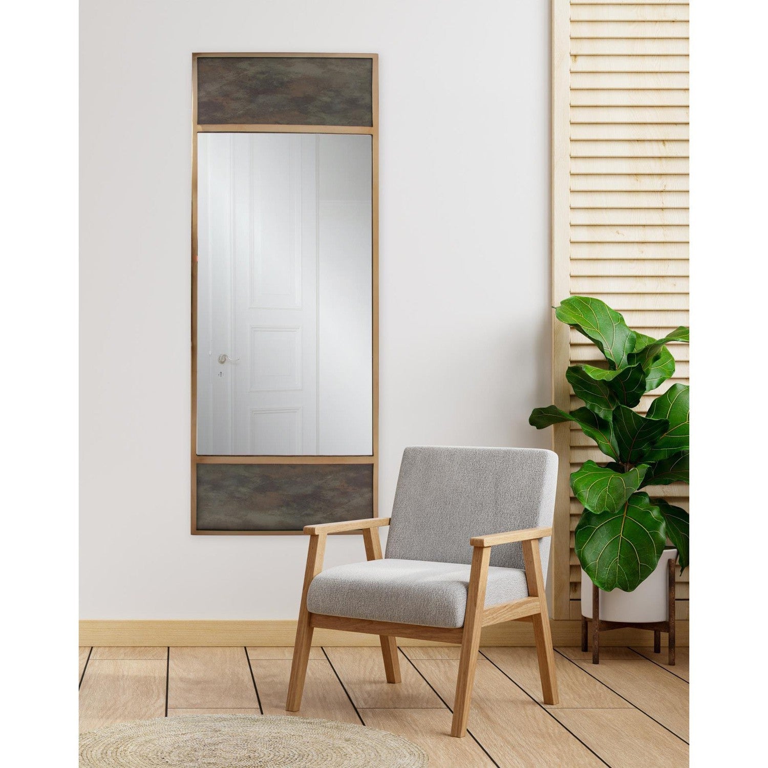 Albizzi Antiqued Paneled Mirror-The Howard Elliott Collection-HOWARD-140003-Mirrors-1-France and Son