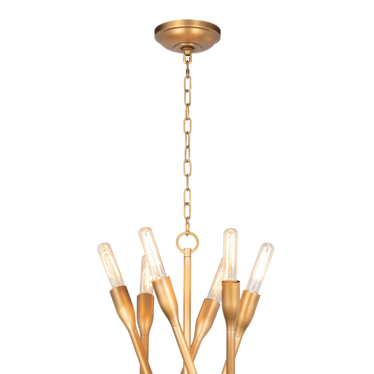 Cobra Chandelier-Regina Andrew Design-RAD-16-1425NB-ChandeliersNatural Brass-Large-4-France and Son