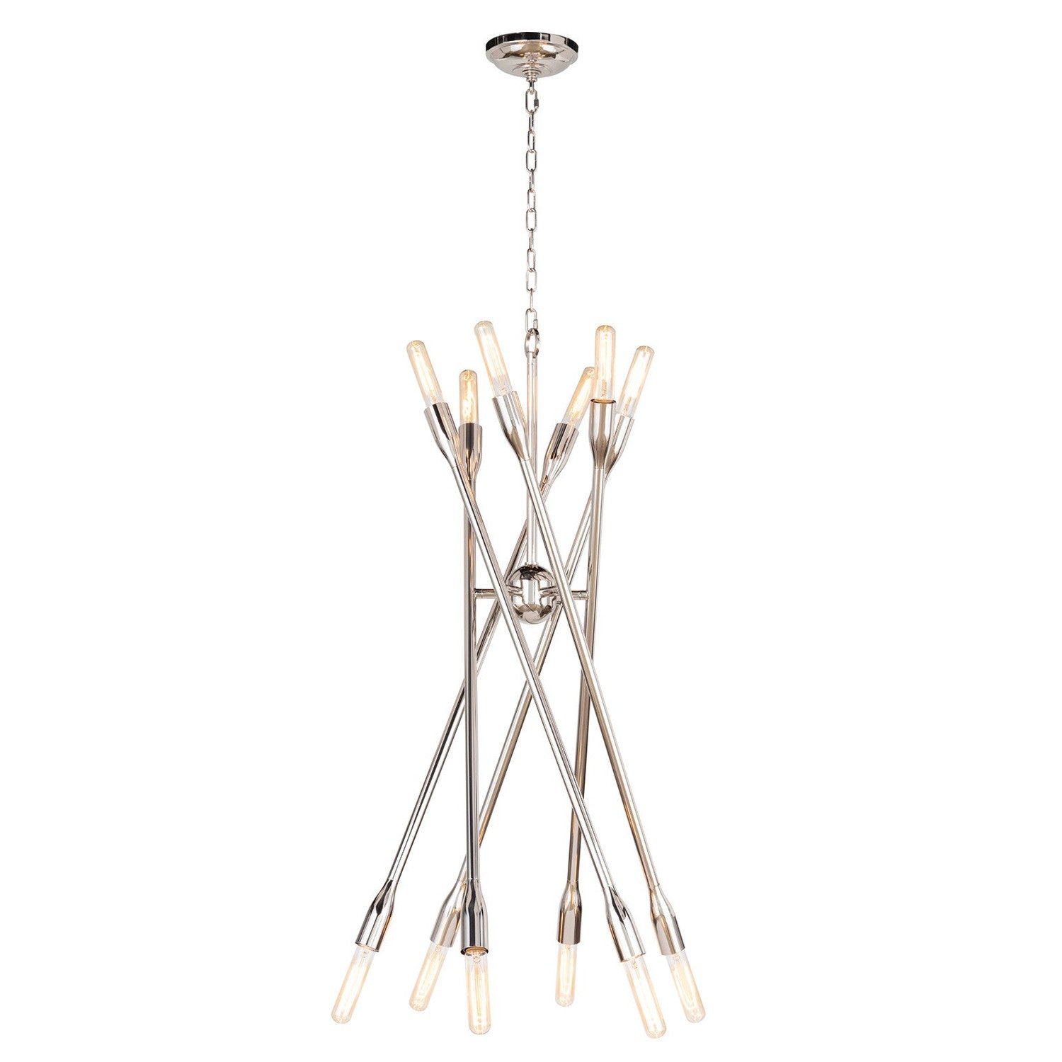 Cobra Chandelier-Regina Andrew Design-RAD-16-1425NB-ChandeliersNatural Brass-Large-10-France and Son