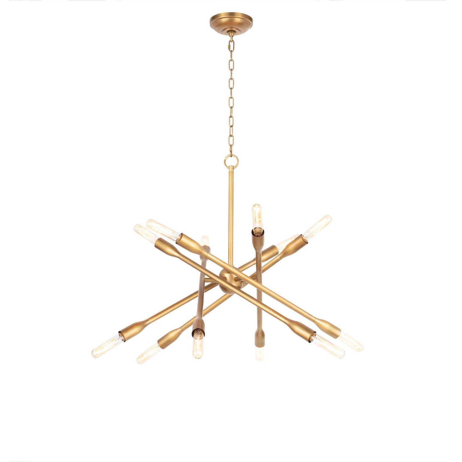 Cobra Chandelier-Regina Andrew Design-RAD-16-1428NB-ChandeliersNatural Brass-Small-13-France and Son