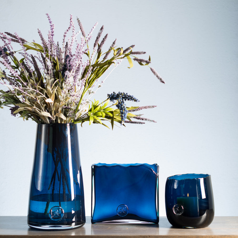 Hurricane Midnight Blue W/ Medali-ABIGAILS-ABIGAILS-164567-Vases-2-France and Son